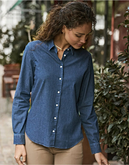 Tee Jays Women’S Denim Shirt - Black Denim