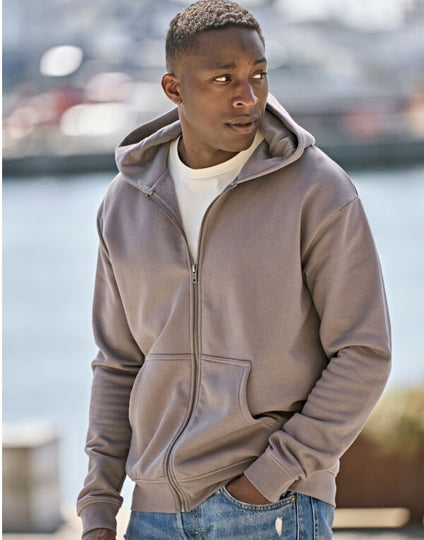 Tee Jays Unlabeled Hooded Full Zip Sweatshirt - Black