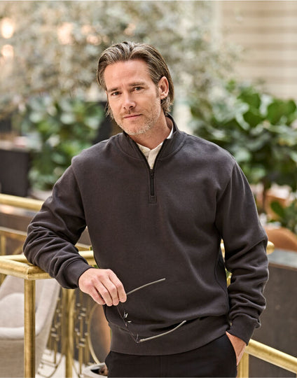 Tee Jays Ribbed Interlock Half Zip