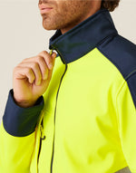 Regatta High Visibility TRA625 Pro 3 Layer Softshell - Yellow/Navy