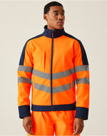 Regatta High Visibility TRA625 Pro 3 Layer Softshell - Orange/Navy