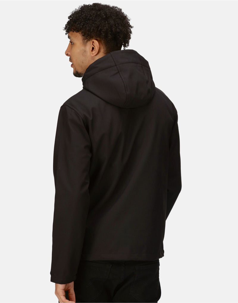 Regatta Professional TRA701 Venturer 3 Layer Hooded Softshell - Black/Black