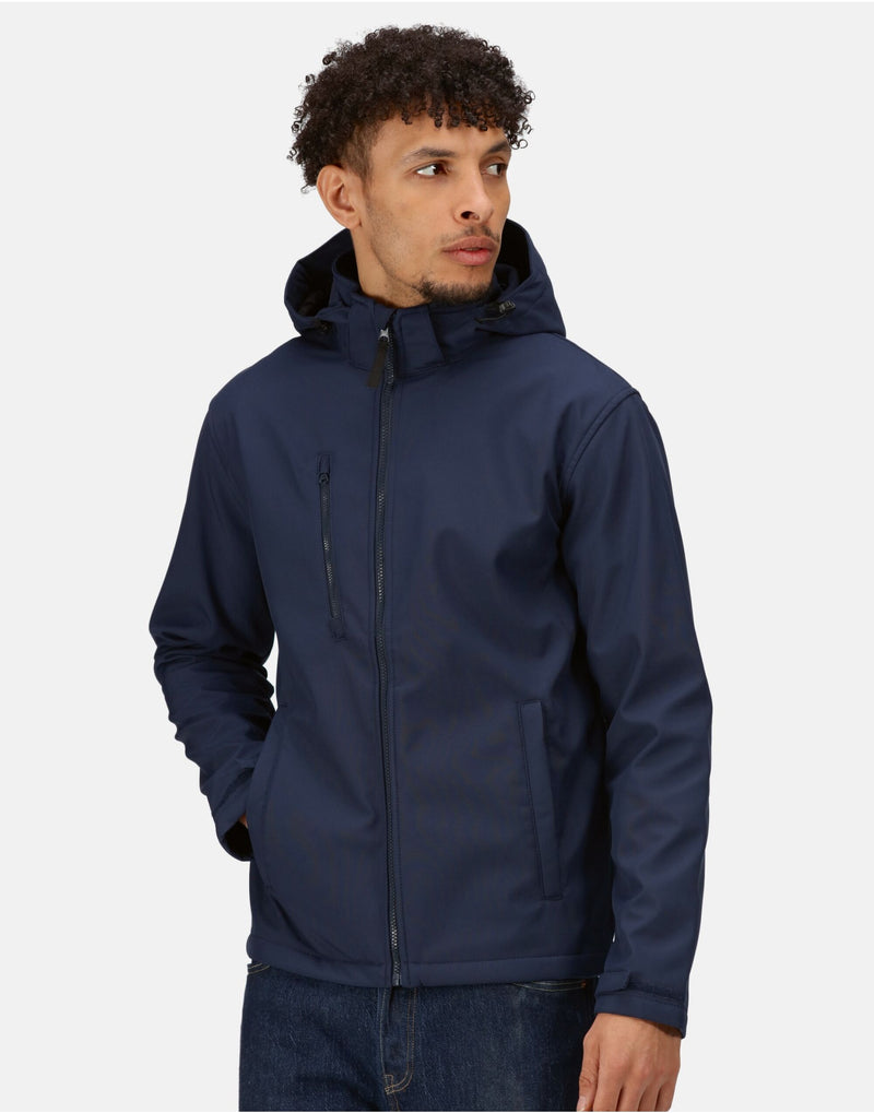 Regatta Professional TRA701 Venturer 3 Layer Hooded Softshell - Navy/Navy