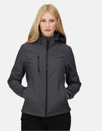 Regatta Professional TRA702 Women'S Venturer Hooded Softshell - Seal Grey/Black