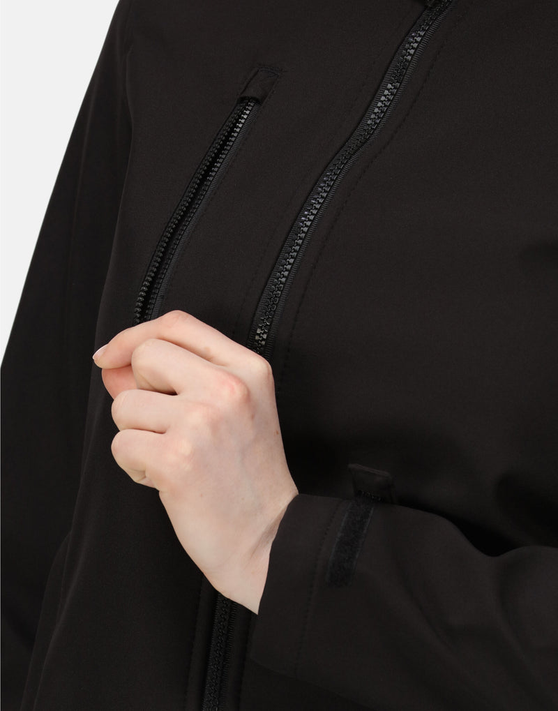 Regatta Professional TRA702 Women'S Venturer Hooded Softshell - Black/Black