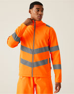 Regatta High Visibility Hi-Vis Pro Contract Ablaze 2 Layer Softshell Jacket (Class 3) - thumbnail 6
