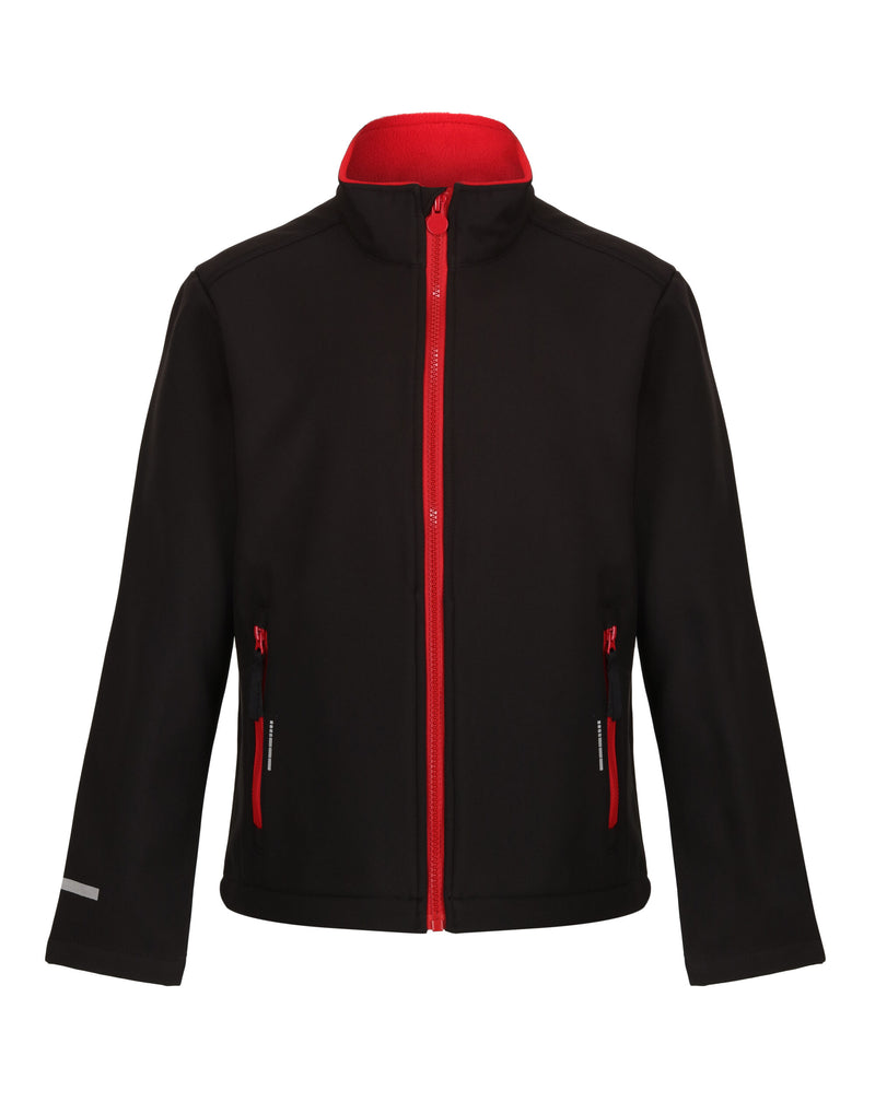 Regatta Junior Ablaze 2 Layer Softshell - Black/Classic Red