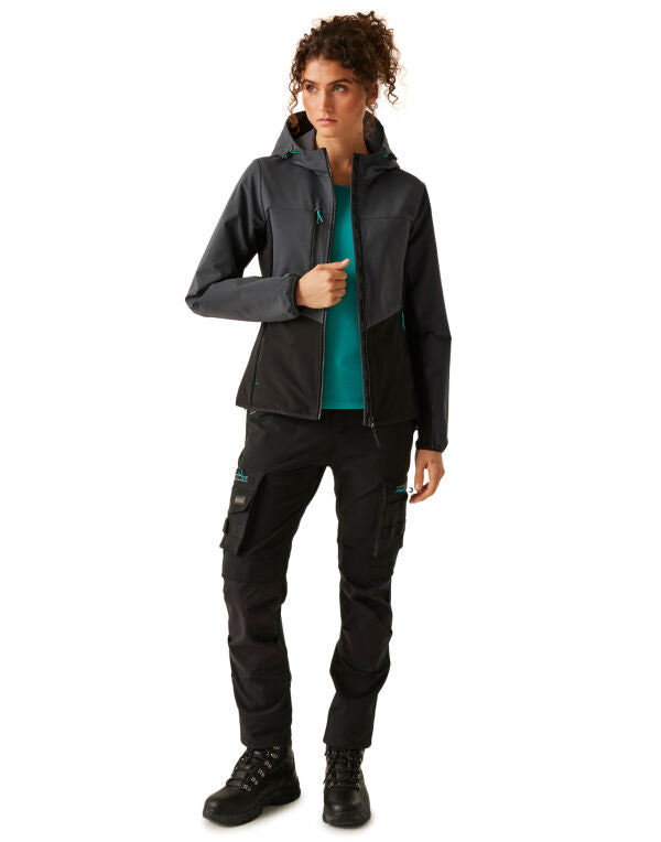Regatta Professional TRA740 Ladies Ada Stretch Softshell Jacket - Seal Grey/Black