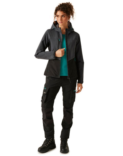 Regatta Professional TRA740 Ladies Ada Stretch Softshell Jacket - Seal Grey/Black