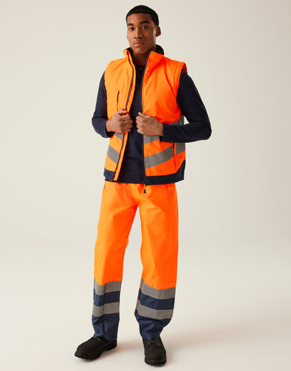 Regatta High Visibility TRA840 Pro Two Tone Insulated Bodywarmer - Orange/Navy