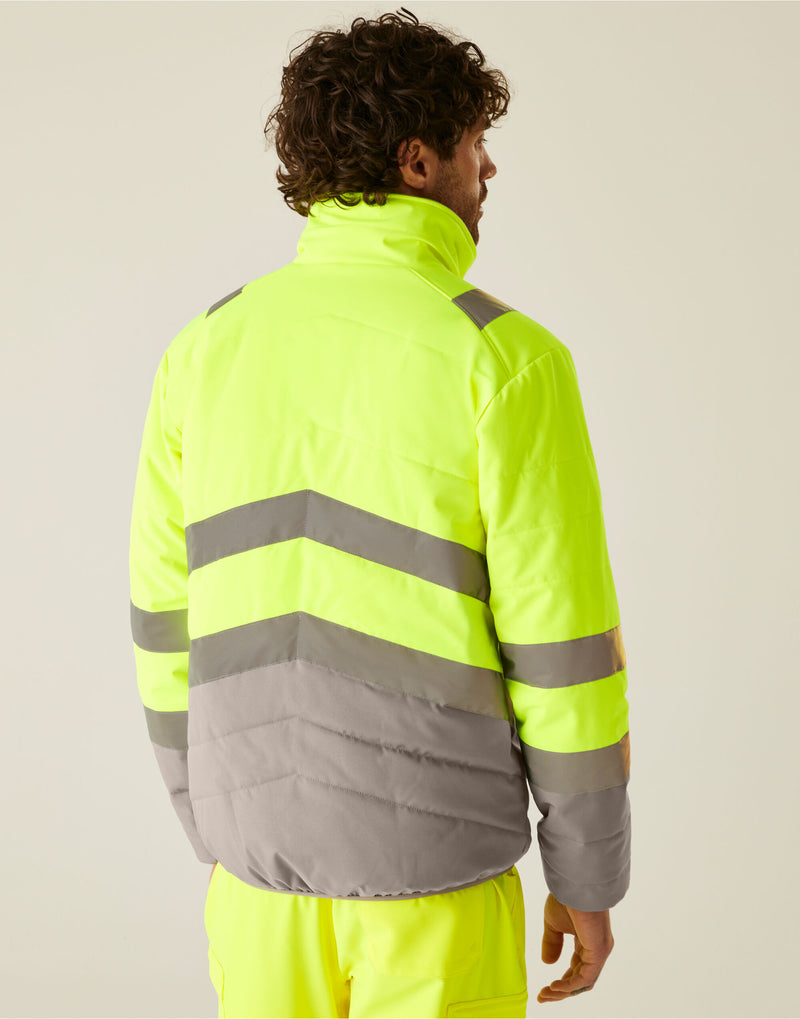 Regatta High Visibility TRA943 Hi-Vis Two-Tone Thermal Jacket - Hi-Vis Yellow