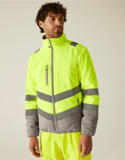 Regatta High Visibility TRA943 Hi-Vis Two-Tone Thermal Jacket - Hi Vis Orange