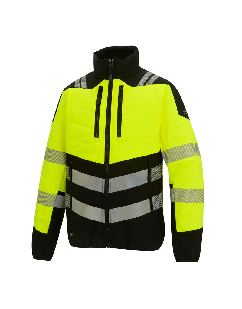 Regatta High Visibility TRA953 X-Pro Hybrid Jacket - Black/Hi-Vis Yellow