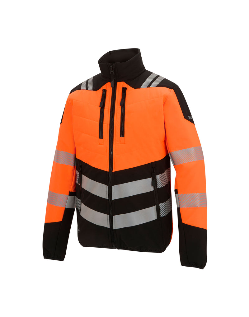 Regatta High Visibility TRA953 X-Pro Hybrid Jacket - Black/Hi-Vis Orange