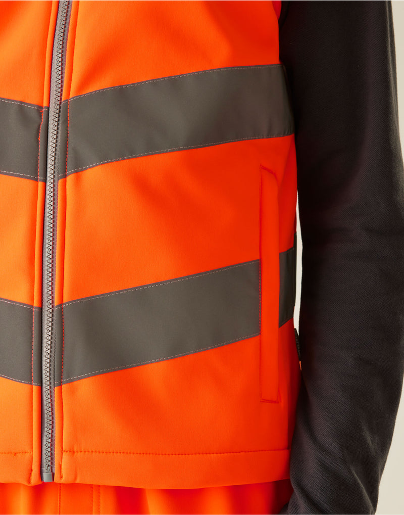 Regatta High Visibility Hi-Vis Pro Contract Ablaze Softshell Bodywarmer
