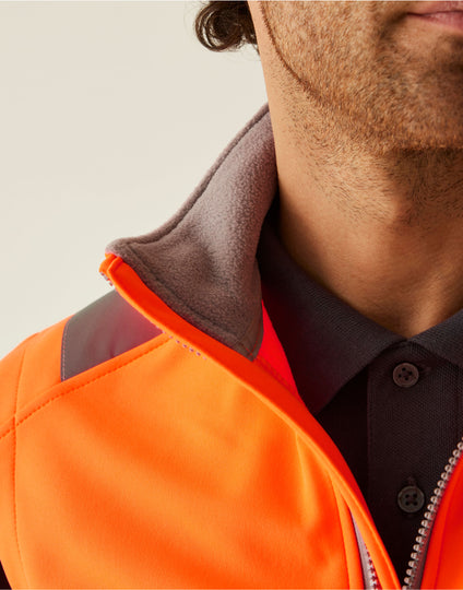 Regatta High Visibility Hi-Vis Pro Contract Ablaze Softshell Bodywarmer