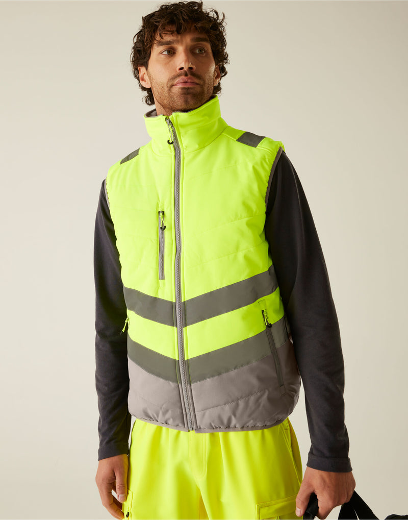 Regatta High Visibility TRB202 Hi-Vis Two-Tone Thermal Bodywarmer - Hi-Vis Yellow
