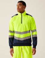 Regatta High Visibility Pro Two Tone 1/4 Zip Sweat Top