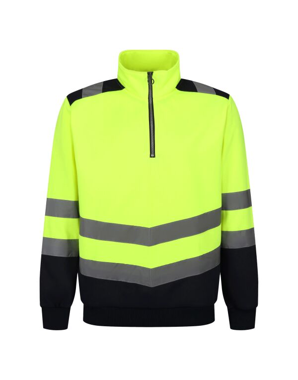 Regatta High Visibility Pro Two Tone 1/4 Zip Sweat Top