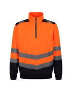 Regatta High Visibility Pro Two Tone 1/4 Zip Sweat Top - thumbnail 13