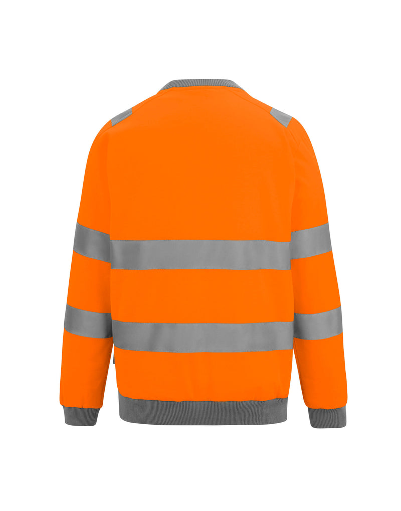 Regatta High Visibility TRF813 Hi-Vis Pro Contrast Crew Neck Sweatshirt - Hi Vis Orange