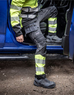 Regatta High Visibility TRJ480R Hi-Vis X-Pro Stretch Holster Trousers (Class 1) - Black/Hi-Vis Orange