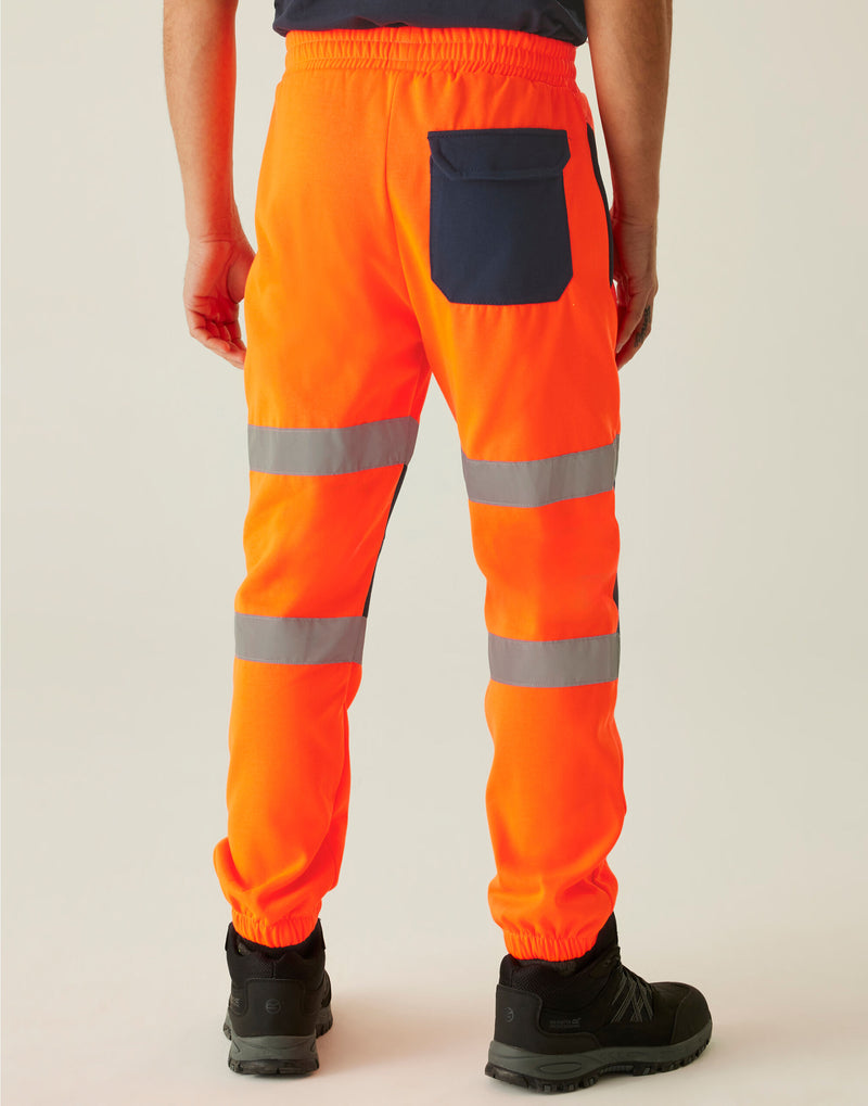 Regatta High Visibility TRJ503 Pro Two Tone Joggers - Hi Vis Orange/Navy