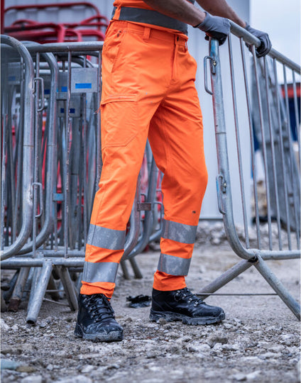Regatta High Visibility TRJ629R Pro Contract Stretch Action Trousers - Hi Vis Orange