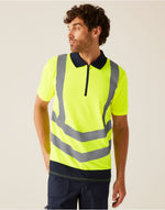 Regatta High Visibility Pro Two Tone Wicking Polo Shirt - thumbnail 8