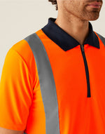 Regatta High Visibility Pro Two Tone Wicking Polo Shirt - thumbnail 4