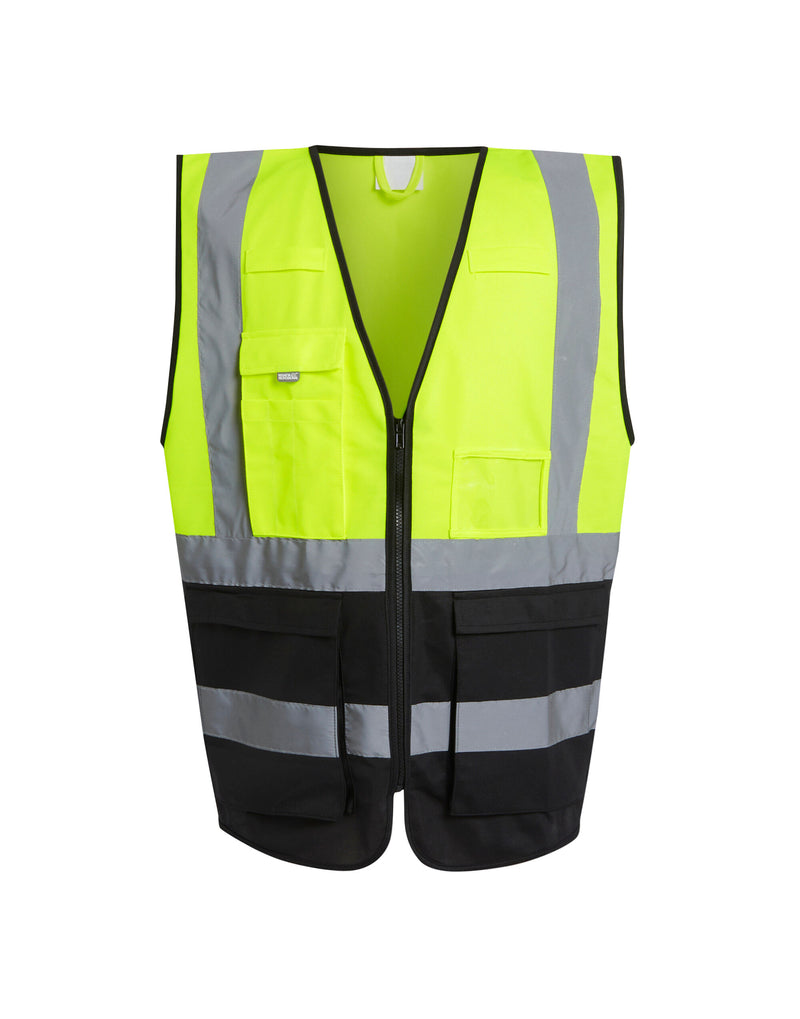 Regatta High Visibility TRS251 Hi Vis Executive Vest - Hi Vis Yellow/Black
