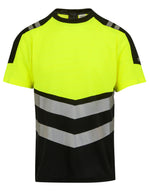 Regatta High Visibility TRS280 Hi-Vis X-Pro T-Shirt - Black/Hi-Vis Yellow