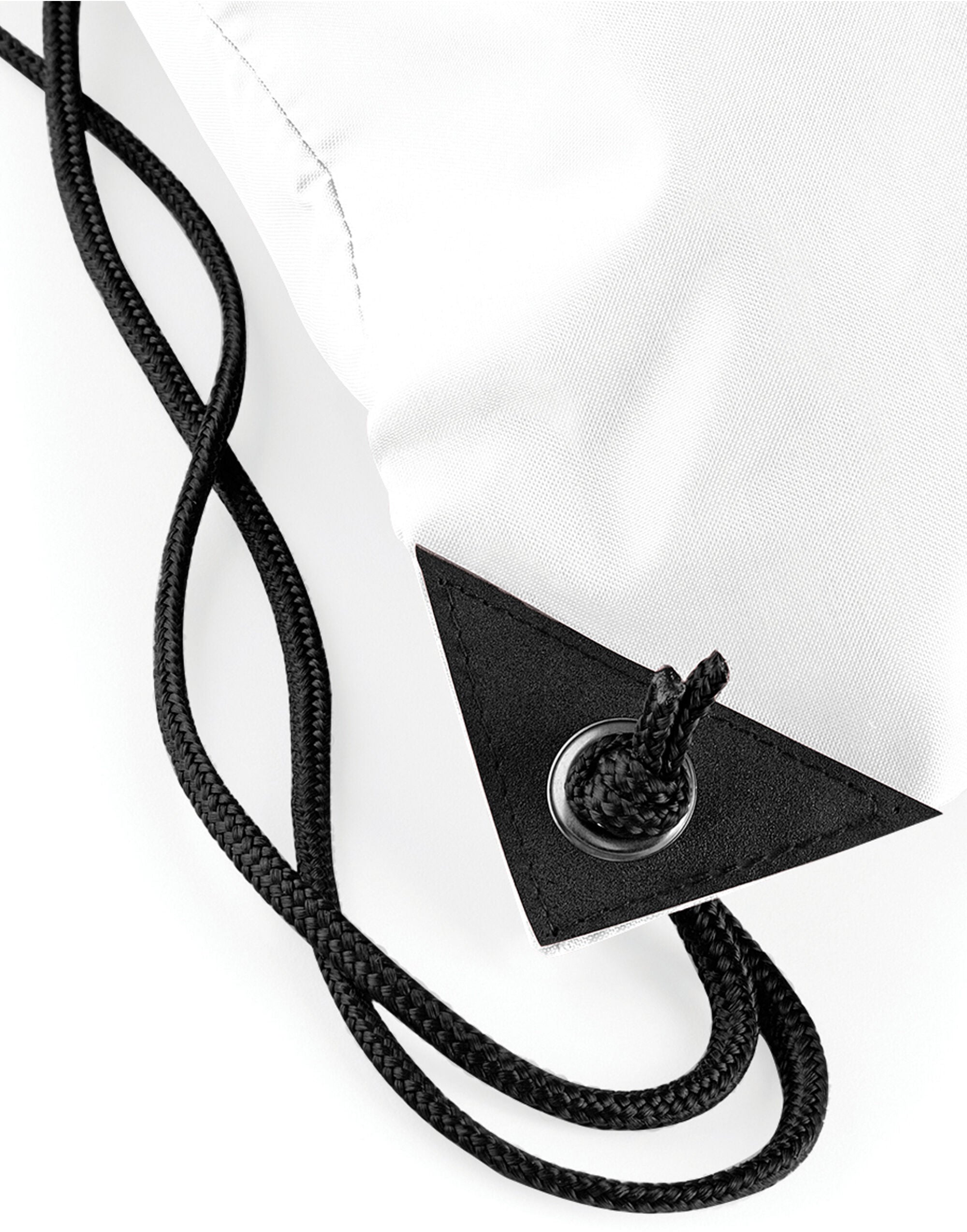 Front view of the olive white mini recycled backpack.