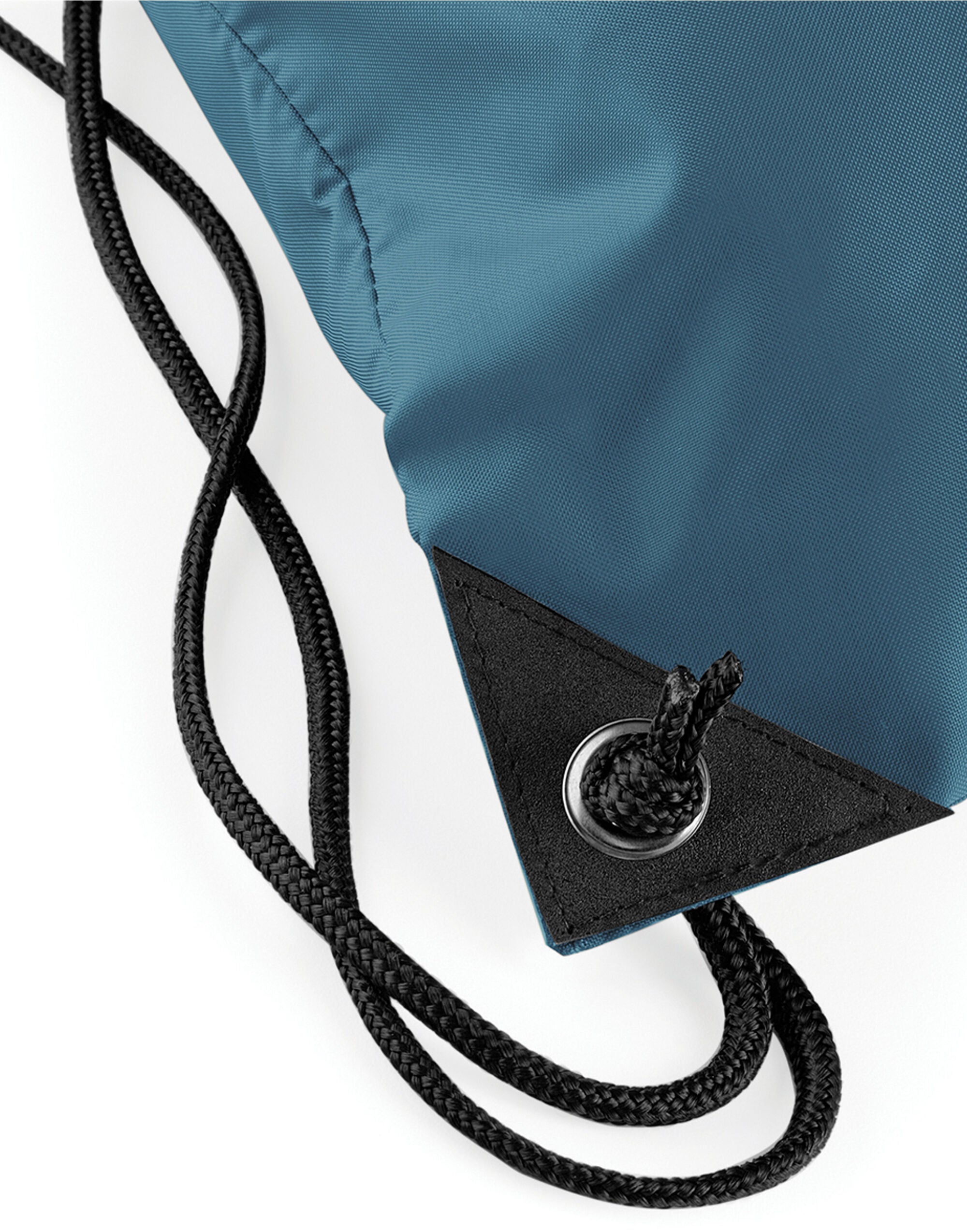Side profile of a blue Bagbase Premium Gymsac.