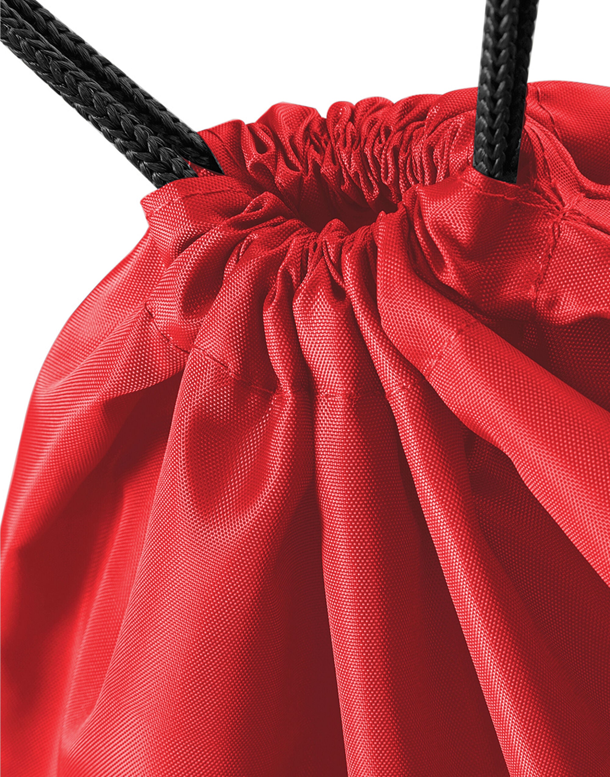 A light red Bagbase Premium Gymsac shown straight on.