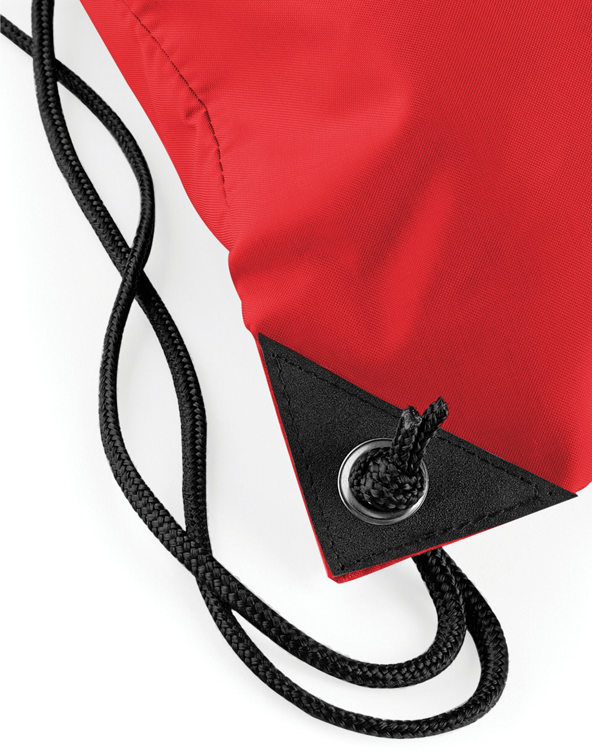 A mint red Bagbase Premium Gymsac with grey drawstrings.