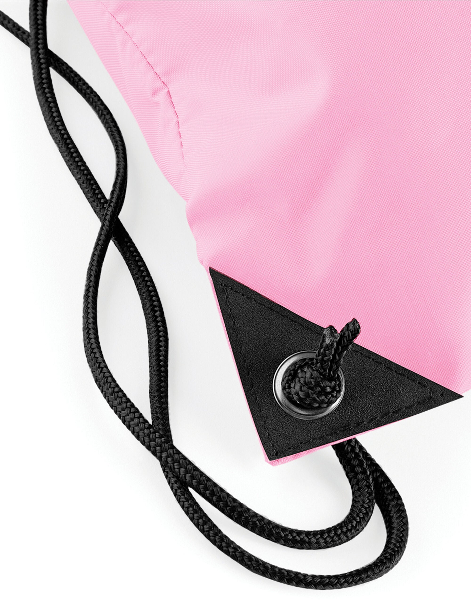A charcoal grey Bagbase Premium Gymsac with black ropes.