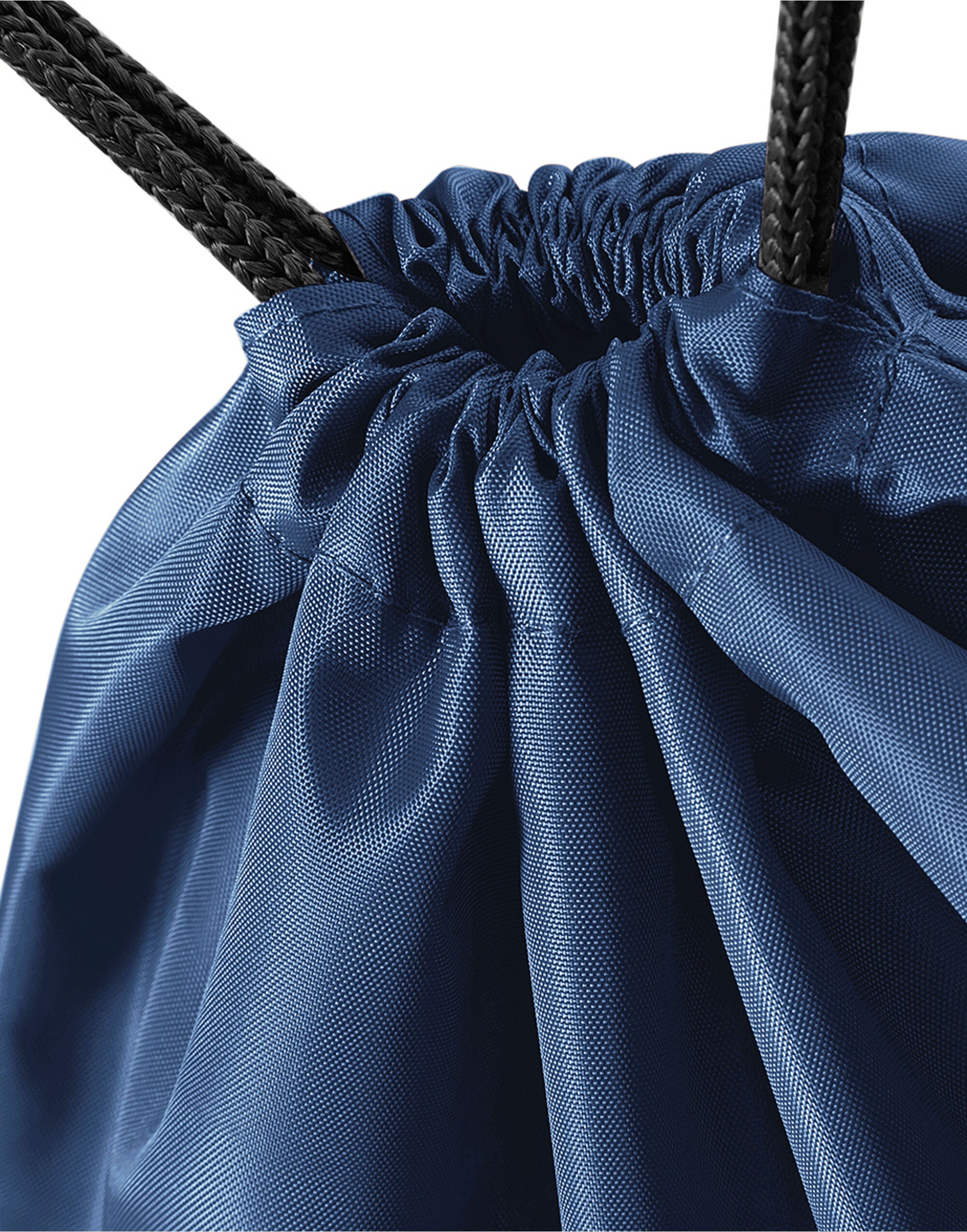 A candy navy blue Bagbase Premium Gymsac.