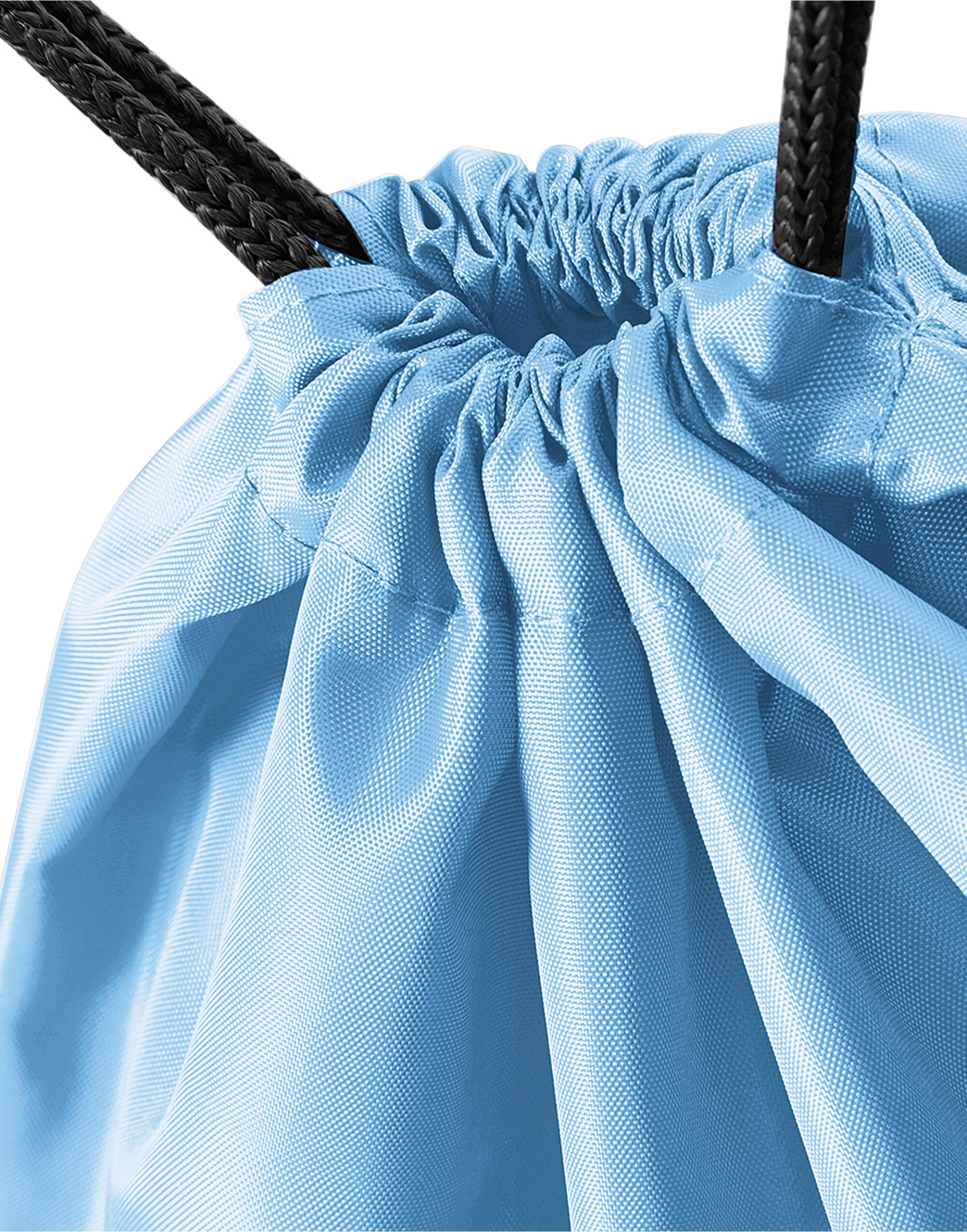 Back view of the blue mini backpack's straps.