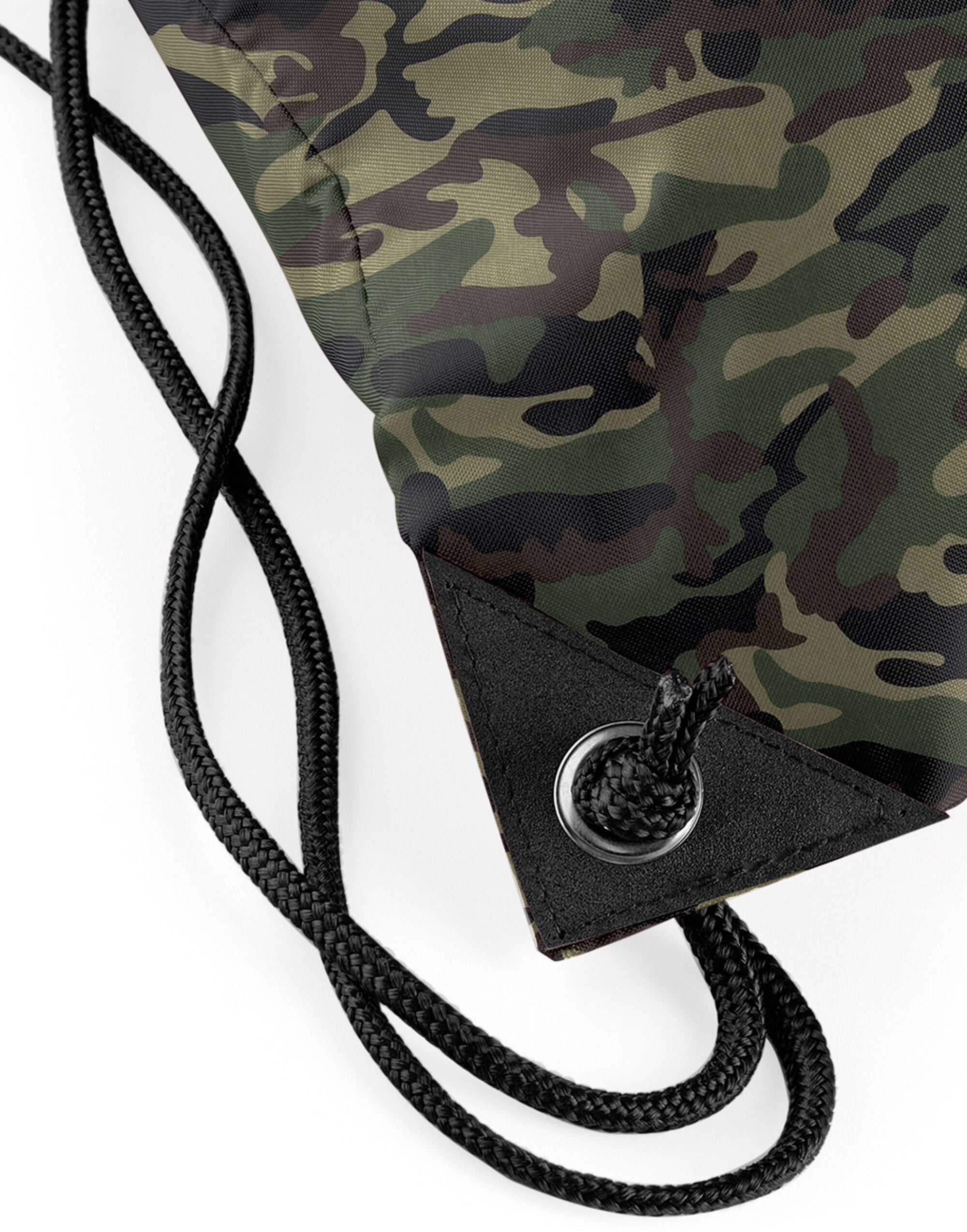A vibrant kelly green Bagbase Premium Gymsac.