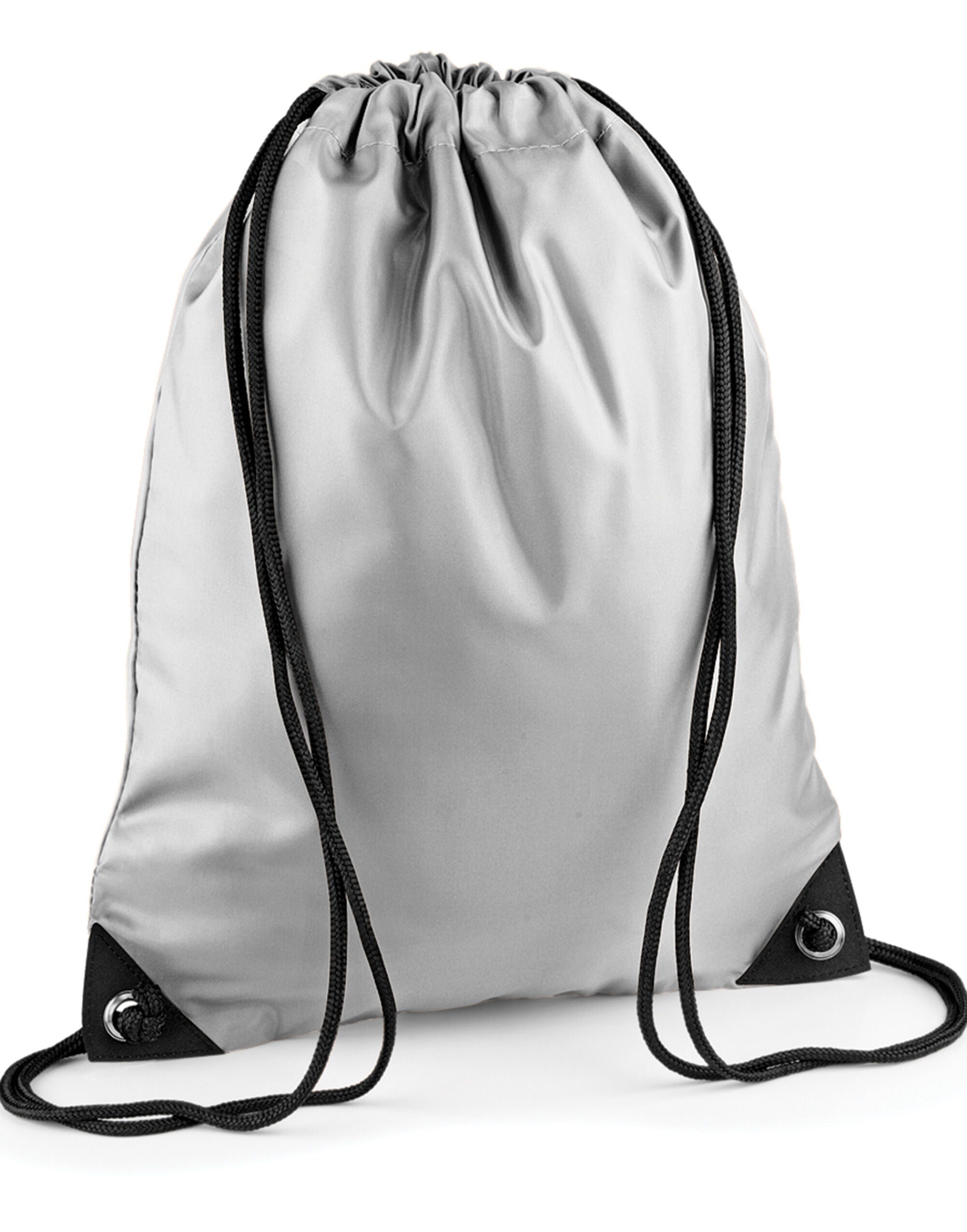 A grey mini recycled roll-top backpack with twin handles.