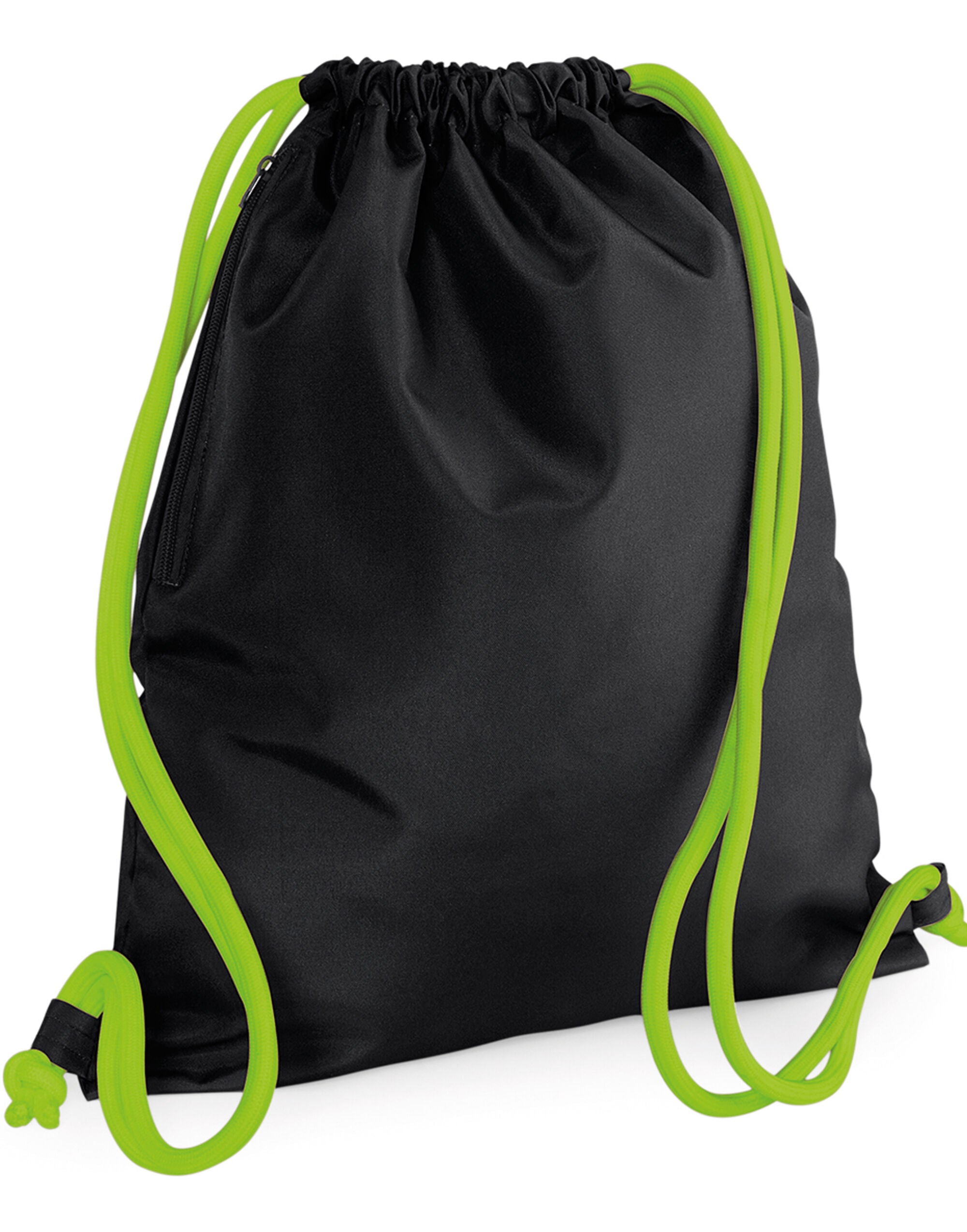 Emerald black Bagbase Icon Gymsac, showcasing its rich color.