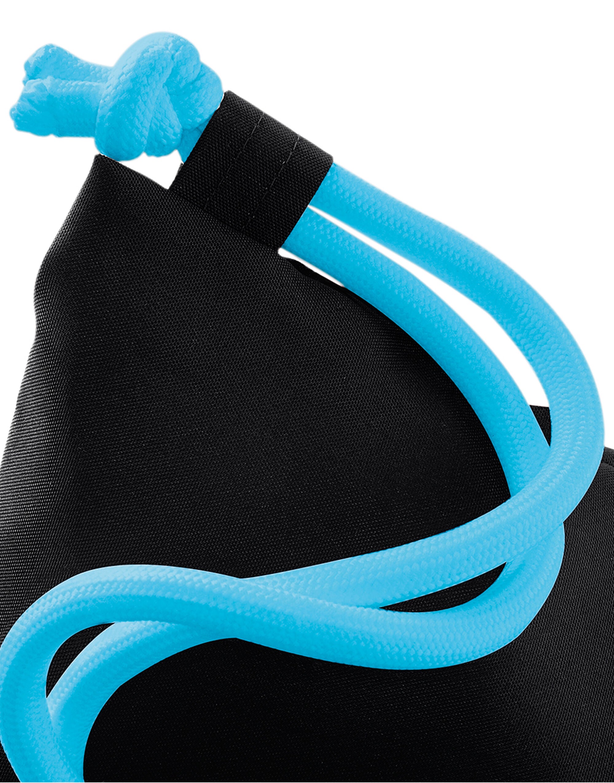 Back view of a lime black Bagbase Icon Gymsac highlighting the shoulder straps.