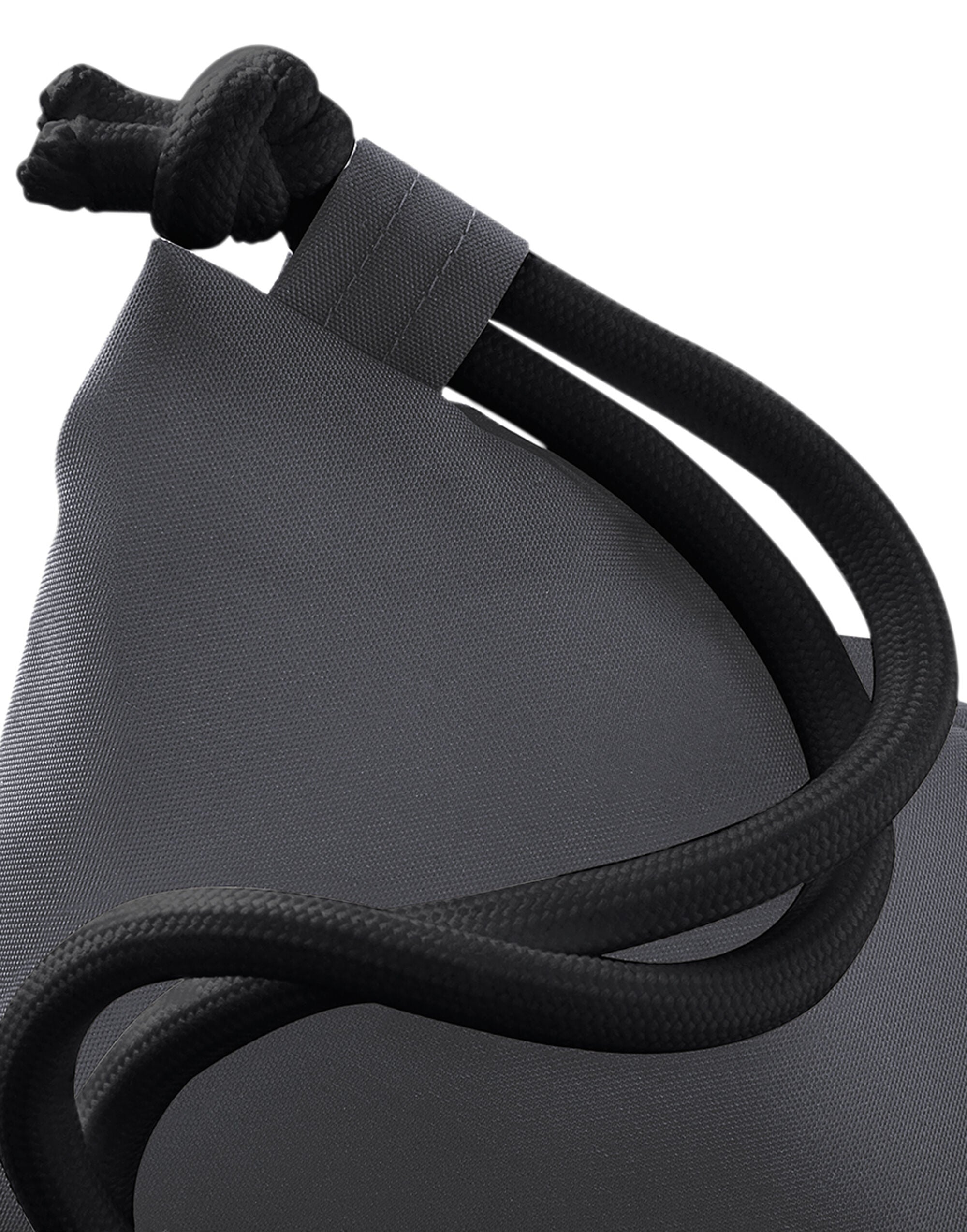 A mustard grey Bagbase Icon Gymsac from a three-quarter view.