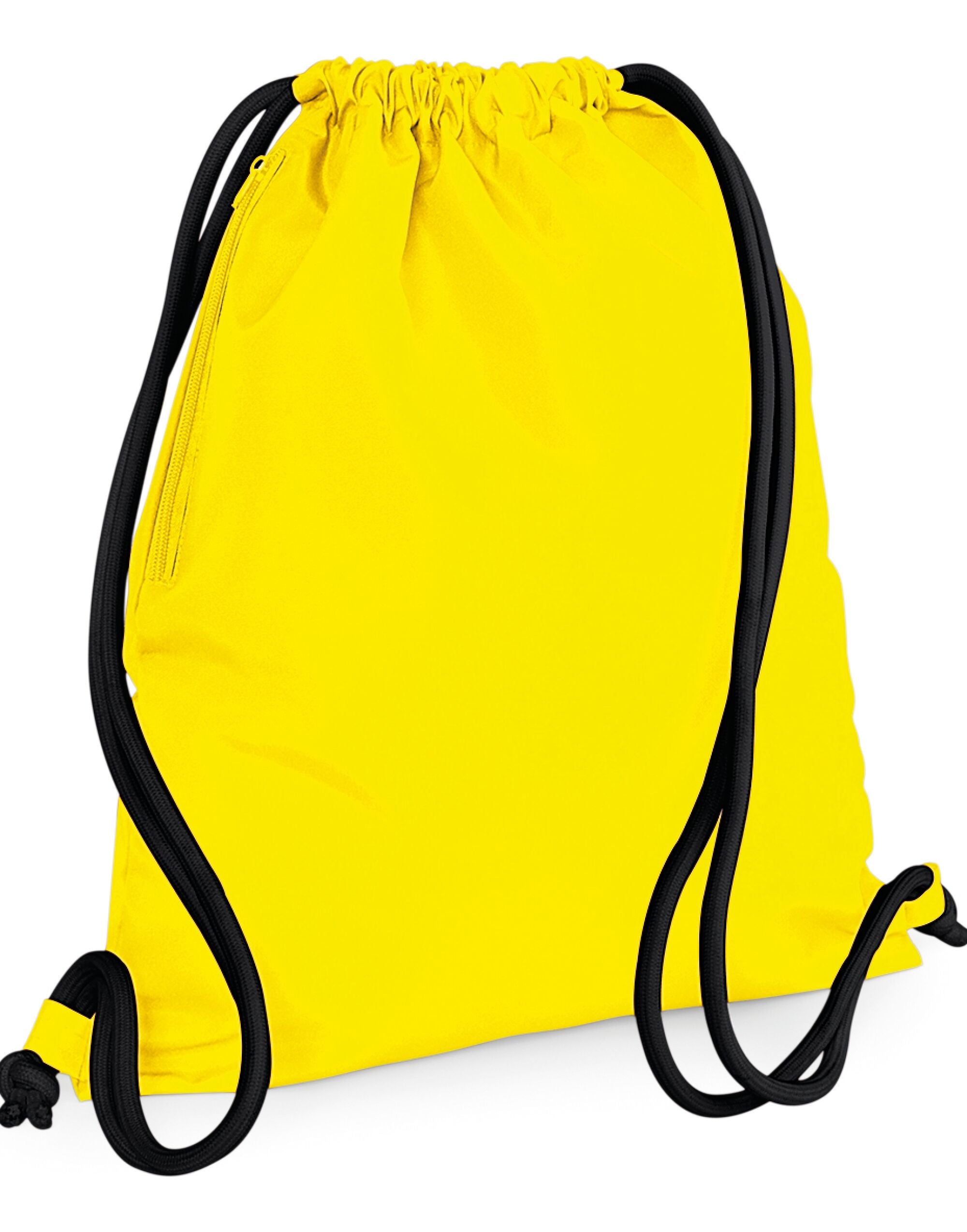 A mint yellow Bagbase Icon Gymsac shown from a high angle.