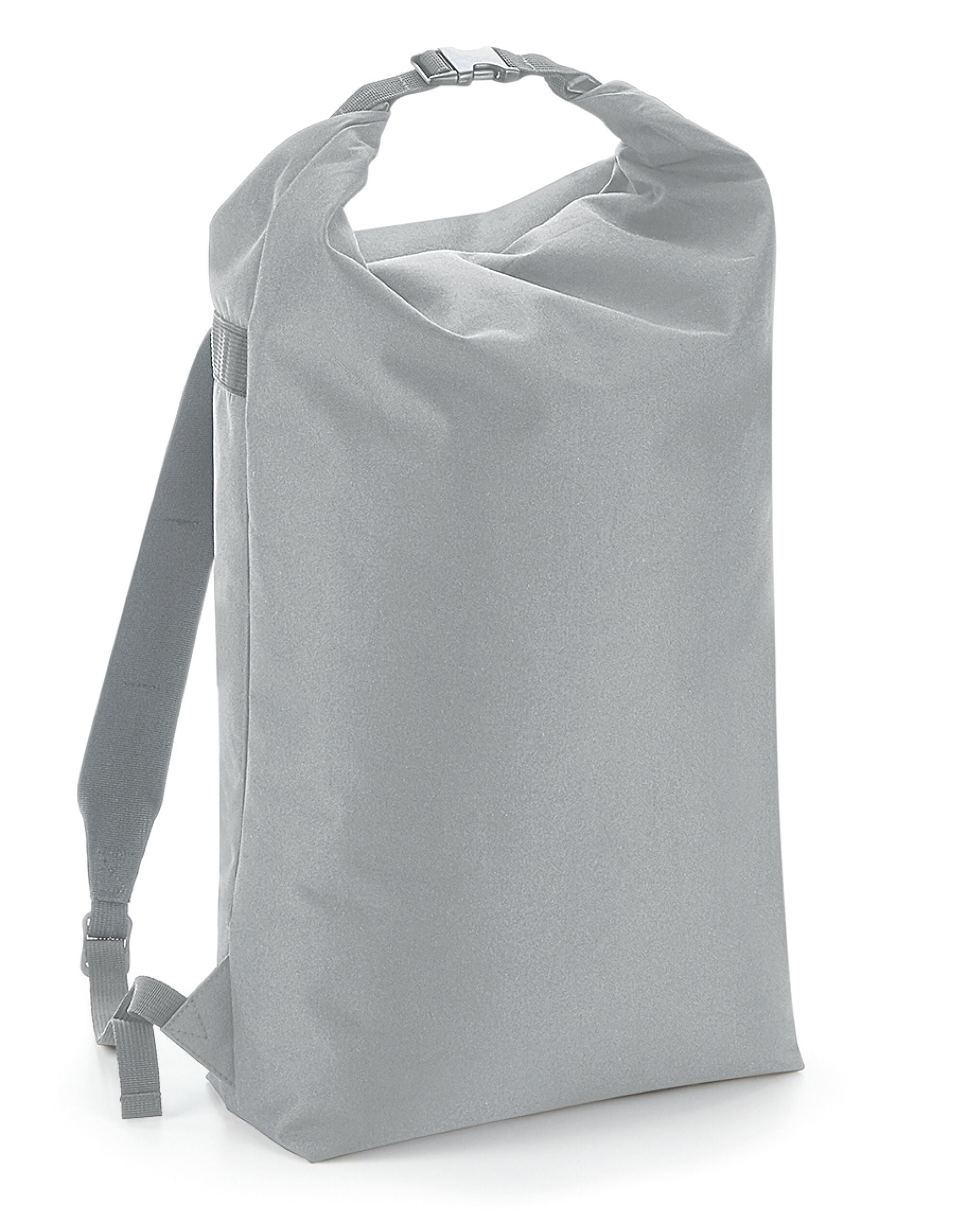 olive grey Bagbase Icon Roll-Top Backpack.
