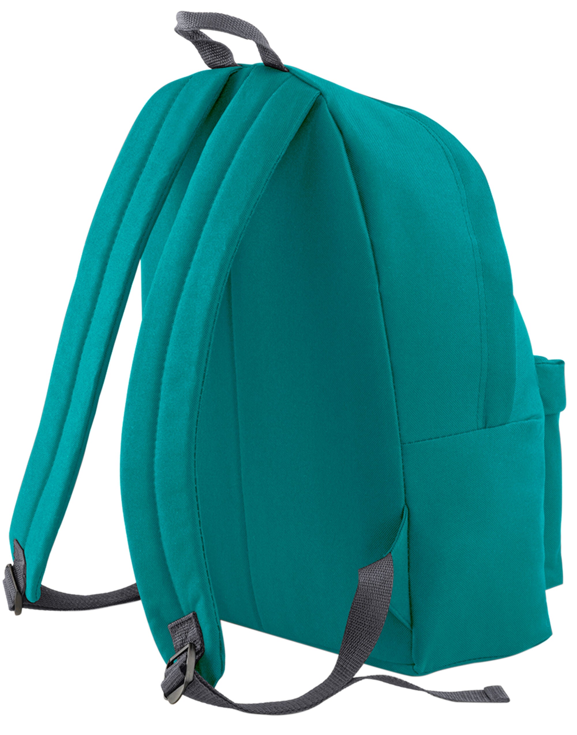 Side profile of the slim, reflective belt bag.