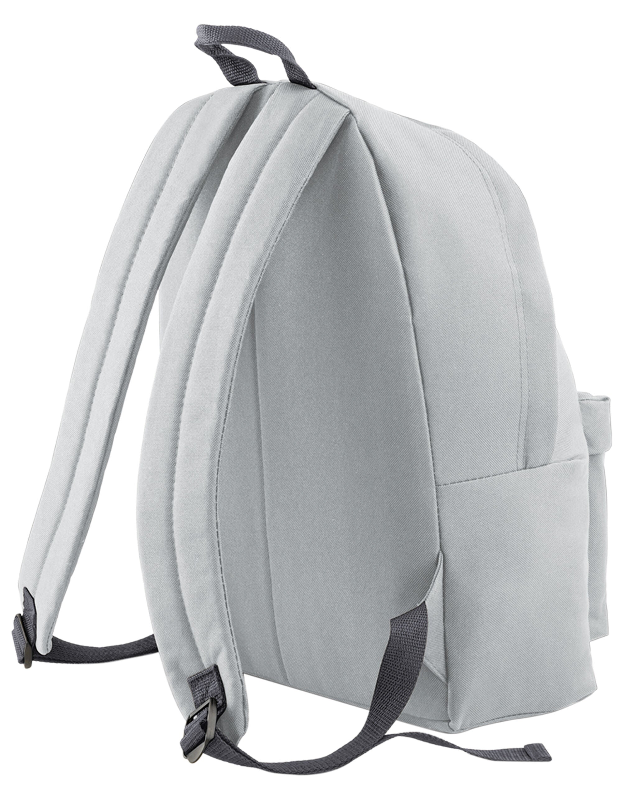 Side view of the red Original Barrel Bag showing its circular shape.