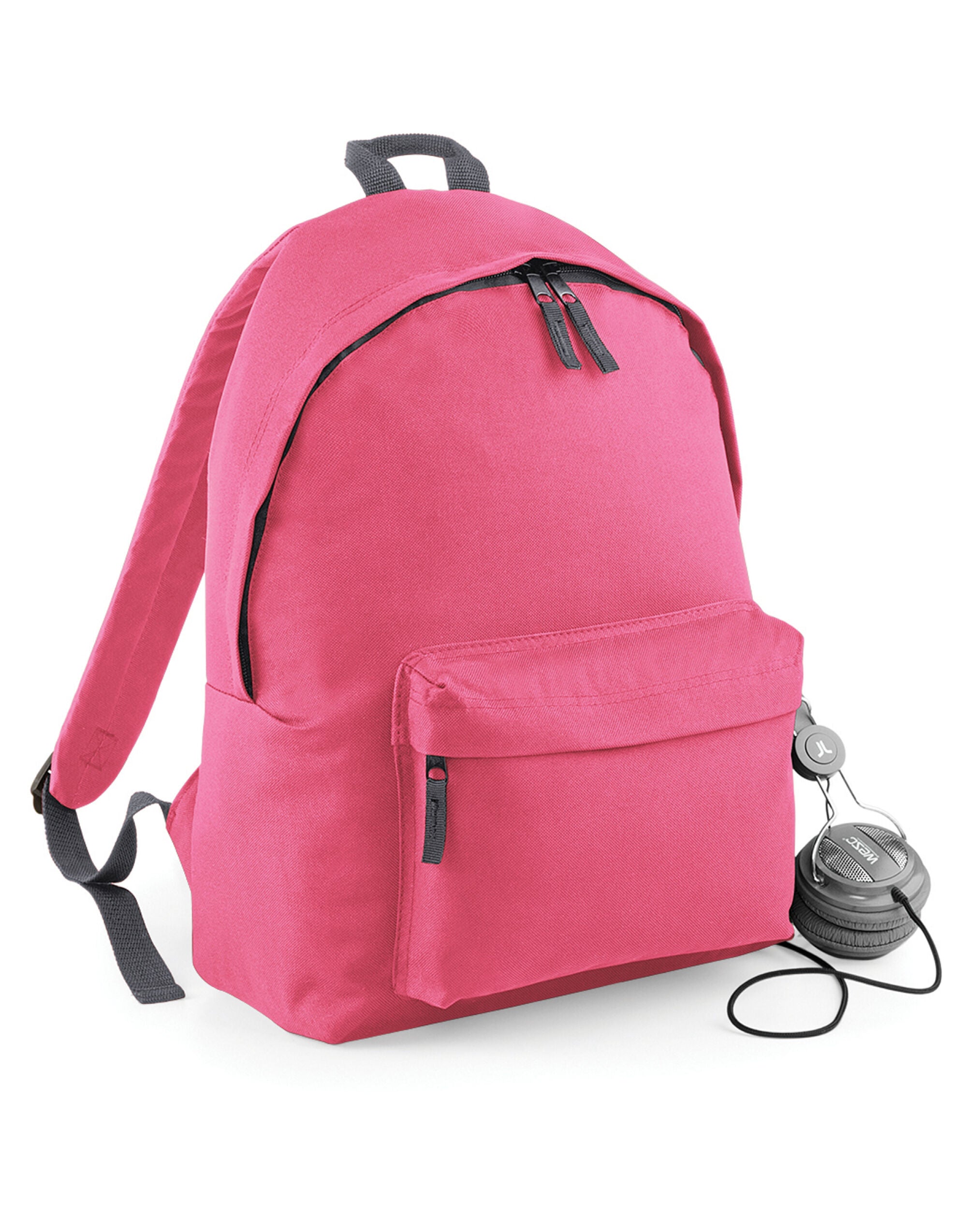 A black Bagbase Oversized Across-Body Bag, front view.