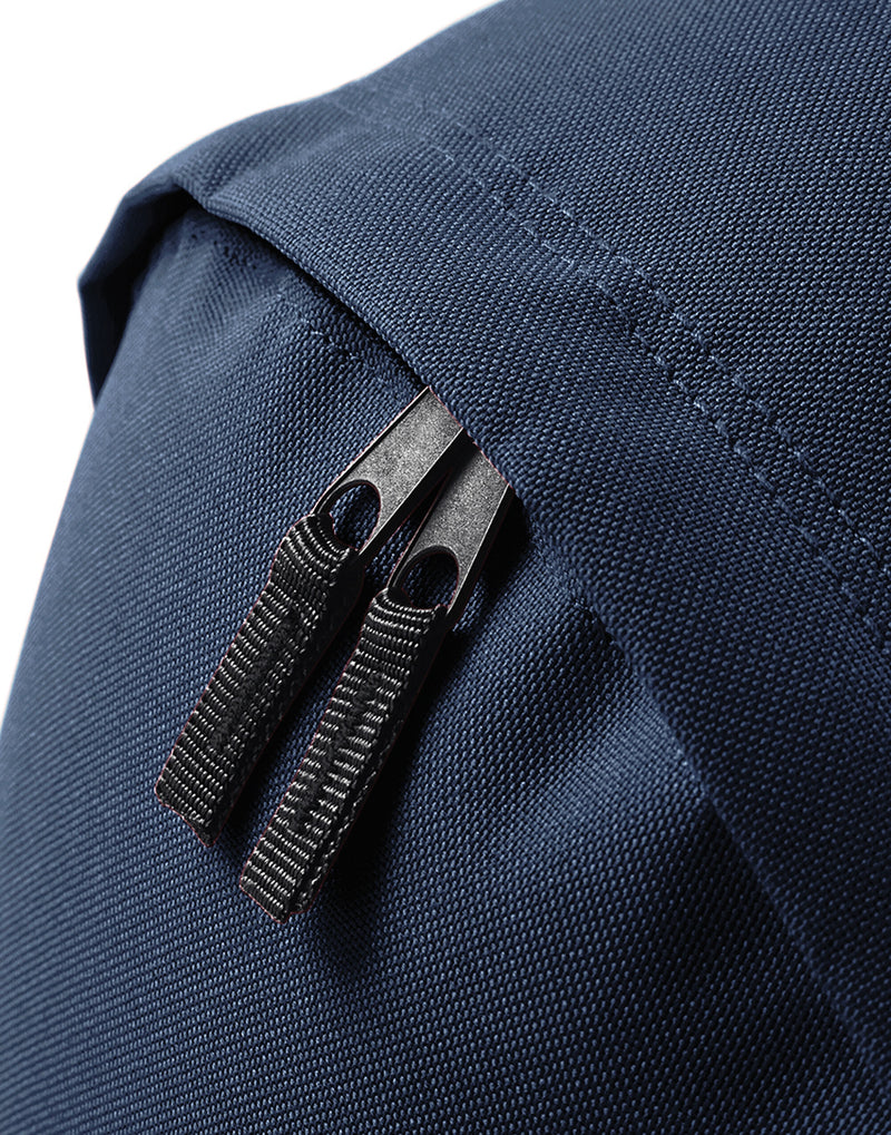 Front of the reflective backpack with buckle secured.